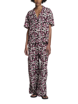 ASCENO Prague Botanical Pure Silk Shirt, Multi, Multi