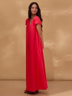 Celtic & Co. Cap Sleeve V-Neck Maxi Dress, Tulip, Tulip
