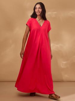 Celtic & Co. Cap Sleeve V-Neck Maxi Dress, Tulip - view 2, Tulip