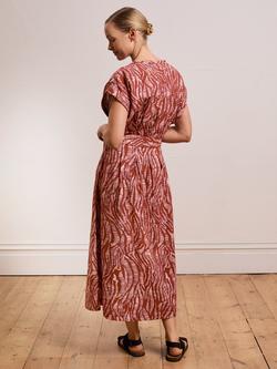 Celtic & Co. Abstract Pleat Midi Dress, Pink - view 2, Pink