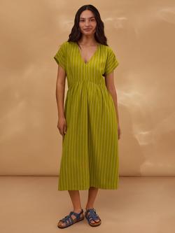 Celtic & Co. Wrap Waist Strap Midi Dress, Lime Green, Lime Green