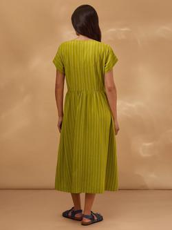 Celtic & Co. Wrap Waist Strap Midi Dress, Lime Green - view 2, Lime Green