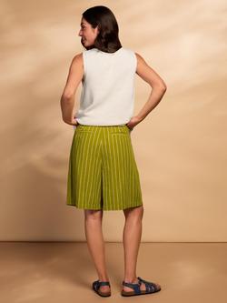 Celtic & Co. Pleat Front City Shorts, Lime Green - view 2, Lime Green