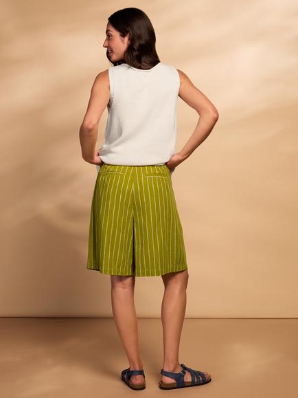 Celtic & Co. Pleat Front City Shorts, Lime Green - view 2, Lime Green