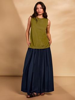 Celtic & Co. Woven Maxi Skirt, Dark Navy, Dark Navy