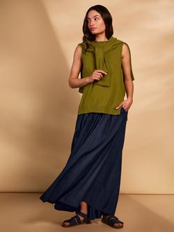 Celtic & Co. Woven Maxi Skirt, Dark Navy - view 2, Dark Navy