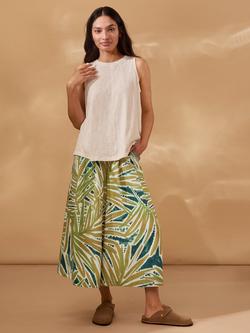Celtic & Co. Wide Leg Culottes, Palm Print, Palm Print