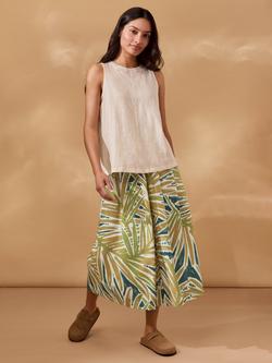 Celtic & Co. Wide Leg Culottes, Palm Print - view 2, Palm Print