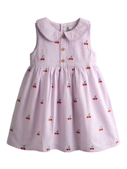 JoJo Maman Bébé Kids' Collared Sleeveless Dress, Lilac, Lilac