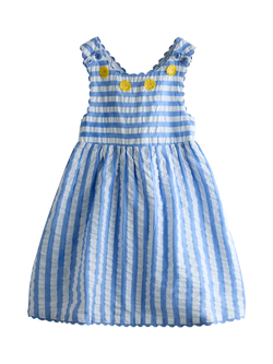 pretty little thing blue oriental dress Isla Chambray Baby Dress + Bloomer (Organic Cotton) Ocean Blue / 6-12M main image 0