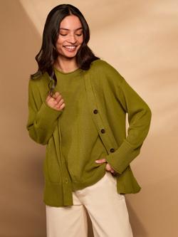 Celtic & Co. Oversized Slouch Hemp Blend Cardigan - view 2, Olive
