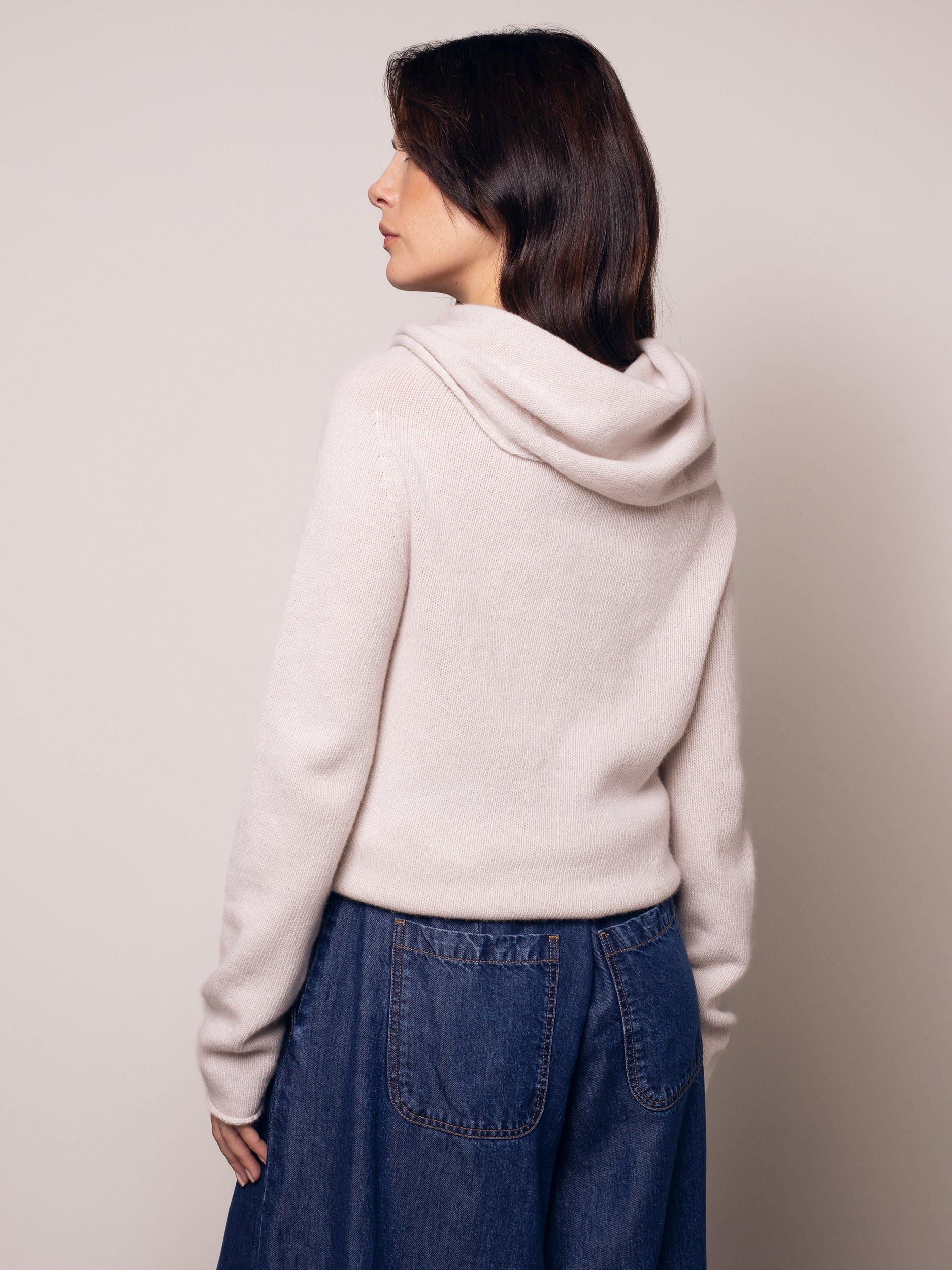 Product image 2 of 7, which shows Celtic & Co. Collared Slouch Pure Wool Jumper, Swansdown, S