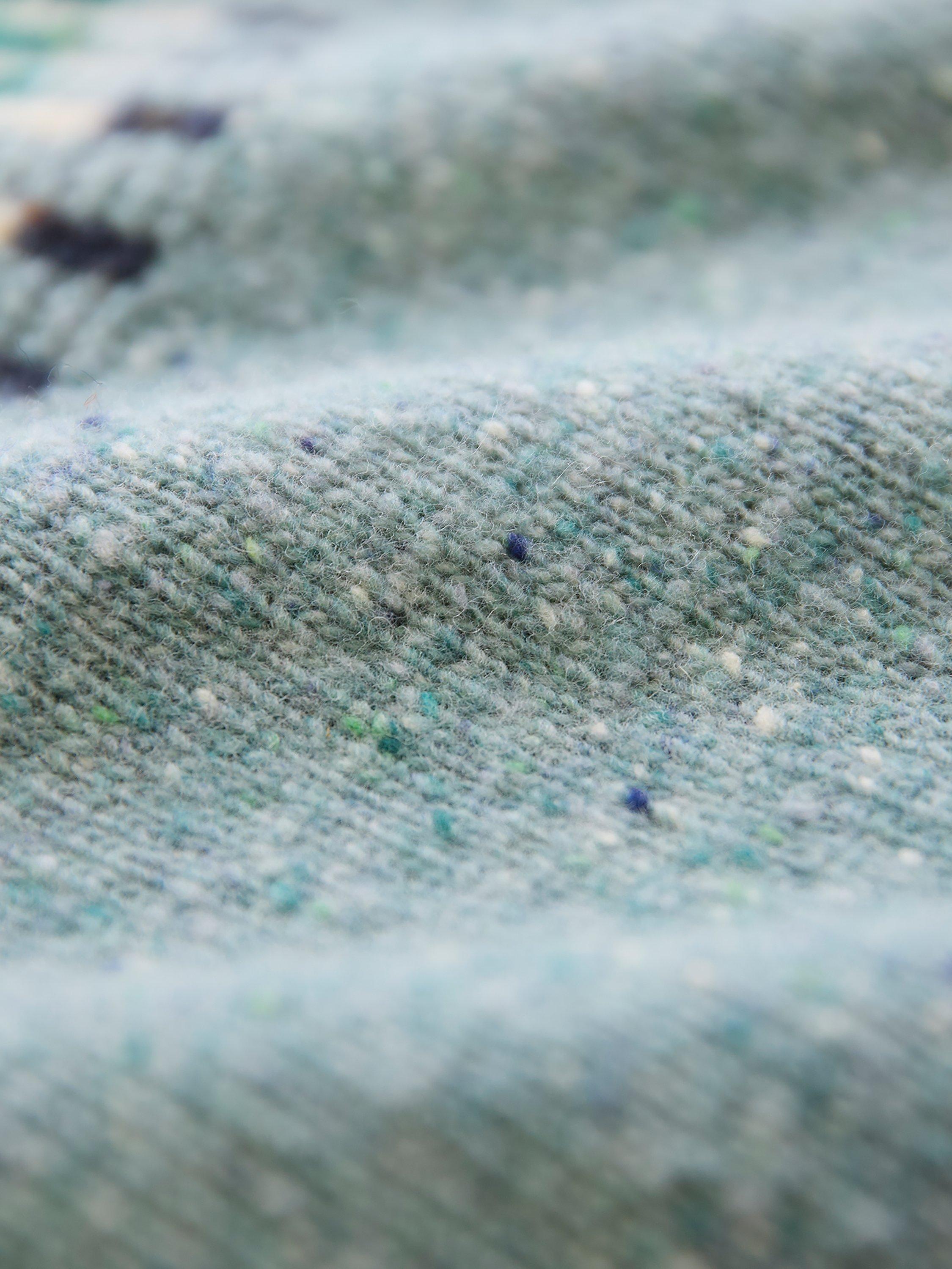 Product image 8 of 8, which shows Celtic & Co. Stitch Yoke Pure Donegal Wool Jumper, Light Blue/Multi, XS