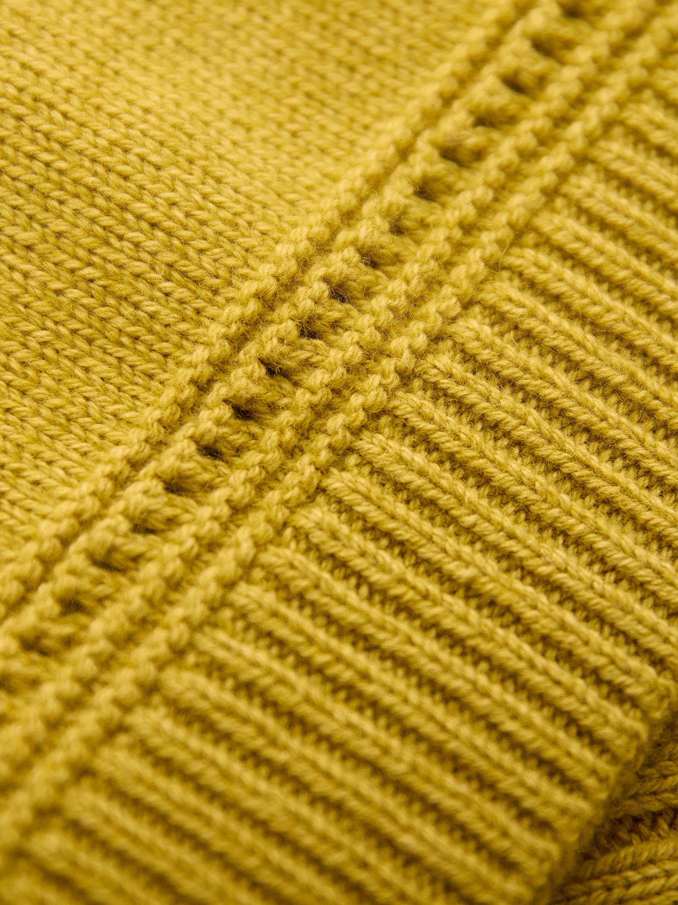Product image 7 of 7, which shows Celtic & Co. Textured Yoke Wool Rich Jumper, Yellow, XS