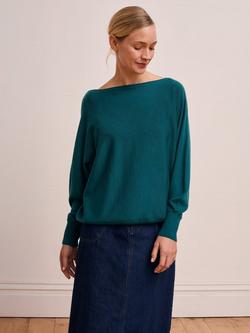 Celtic & Co. Fine Knit Dolman Pure Merino Wool Jumper, Teal, Teal