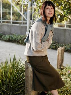 Celtic & Co. Heritage Gansey Pure Wool Jumper, Taupe - view 2, Taupe