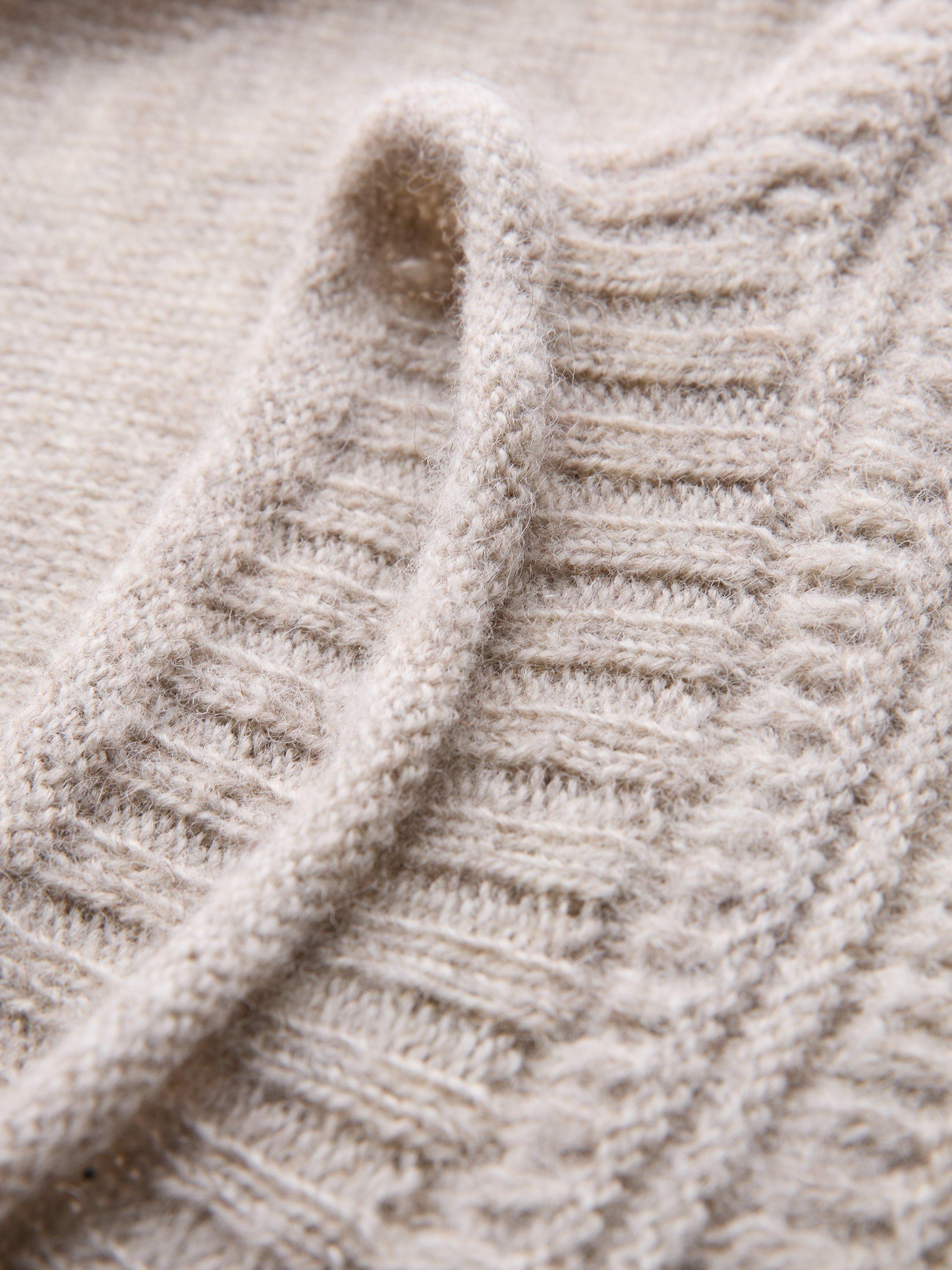 Product image 8 of 9, which shows Celtic & Co. Heritage Gansey Pure Wool Jumper, Taupe, XS