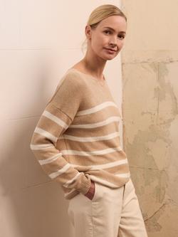 Celtic & Co. Striped Jumper, Oatmeal - view 2, Oatmeal