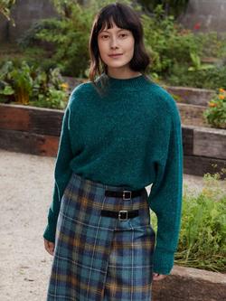 Celtic & Co. Colour Block Stripe Pure Wool Jumper, Emerald - view 2, Emerald