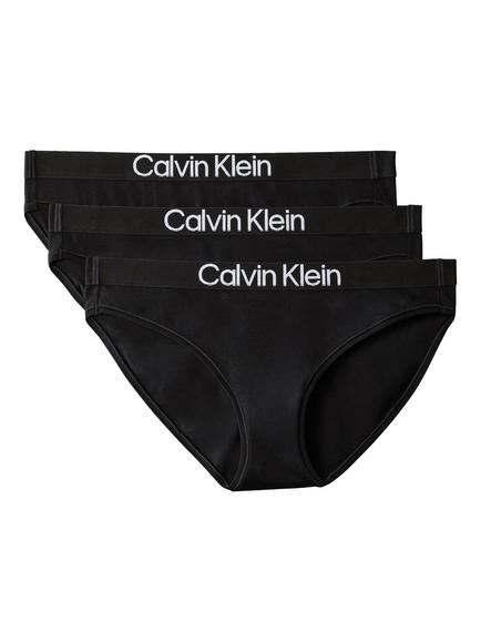 Calvin Klein Maximum Cotton Bikini Knickers, Pack of 3, Black, Black