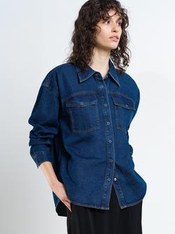 French Connection Archie Denim Shirt, Blue Indigo, Blue Indigo
