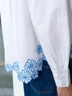 French Connection Cambria Floral Embroidered Shirt, Linen White - view 2, Linen White