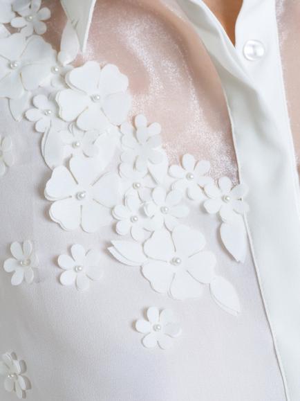 French Connection Mila 3D Floral Shirt, White - view 2, White
