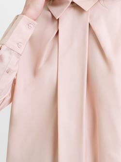 French Connection Mila Box Pleat Shirt, Powder Pink - view 2, Powder Pink