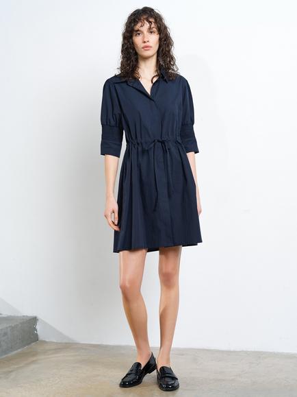 French Connection Cambria Cinched Waist Shirt Dress, Navy, Navy