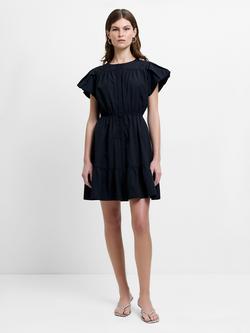 French Connection Era Flutter Sleeve Mini Dress, Black, Black