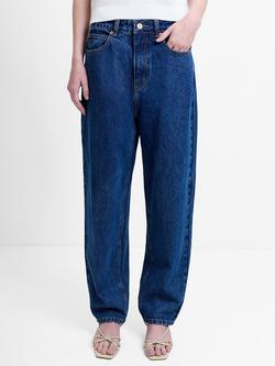 French Connection Dallas Mom Barrel Leg Jeans, Blue Indigo - view 2, Blue Indigo