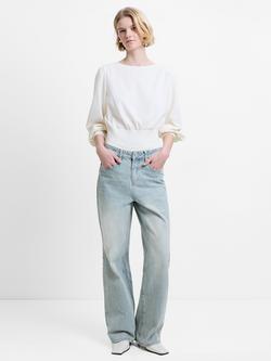 French Connection Dallas Straight Leg Jeans, Blue Beige