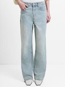 French Connection Dallas Straight Leg Jeans - view 2, Blue Beige
