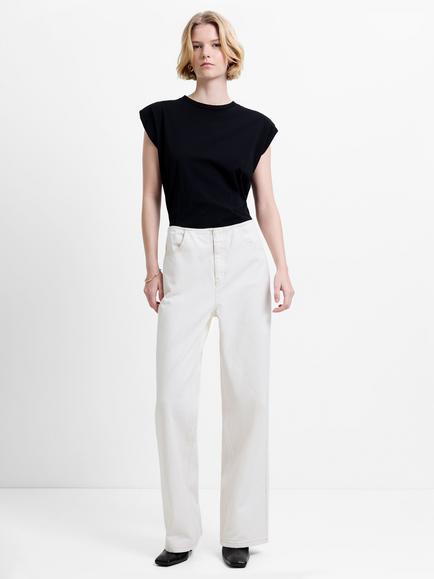 French Connection Dallas Straight Leg Jeans, Ecru