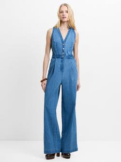 French Connection Arywoode Denim Jumpsuit, Light Wash, Light Wash