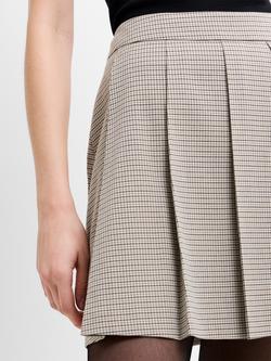 French Connection Shayla Check Mini Skirt, Beige/Multi - view 2, Beige/Multi
