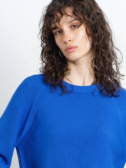 French Connection Lily Mozart Textured Knit Jumper - view 2, Azure