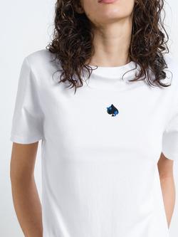 French Connection Ace Floral Spade T-Shirt, Linen White - view 2, Linen White