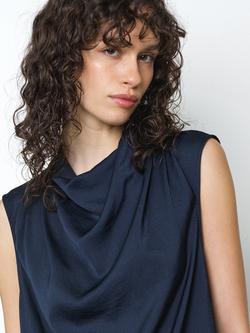 French Connection Damasco Air Flow Sleeveless Top, New Navy - view 2, New Navy