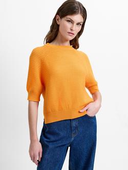 French Connection Lily Mozart Textured Knit Top, Apricot