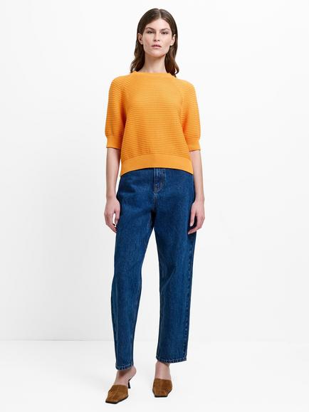 French Connection Lily Mozart Textured Knit Top - view 2, Apricot