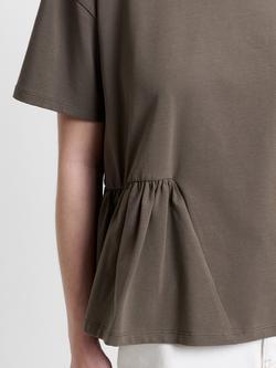 French Connection Rallie Asymmetric T-Shirt - view 2, Khaki