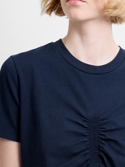 French Connection Rallie Ruched T-Shirt, Navy - view 2, Navy