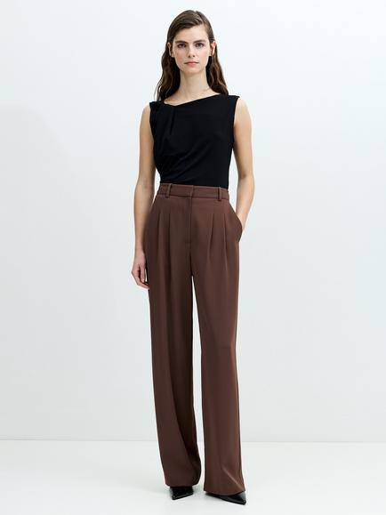French Connection Harrie Suit Trousers, Espresso Brown