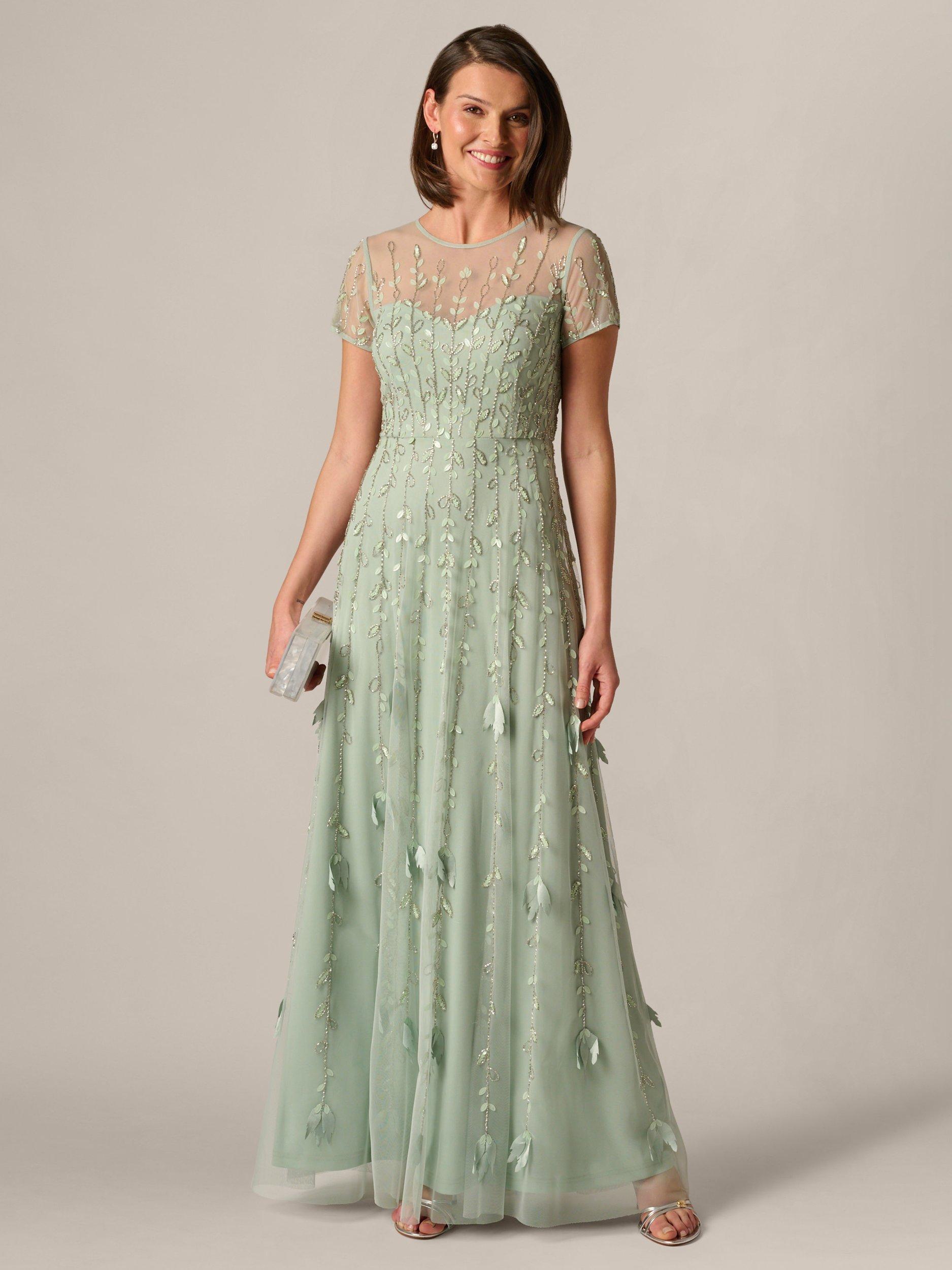 chinese dress ladies Lace Long Sleeve Wedding Gown by Adrianna Papell 31205 – ABC Fashion