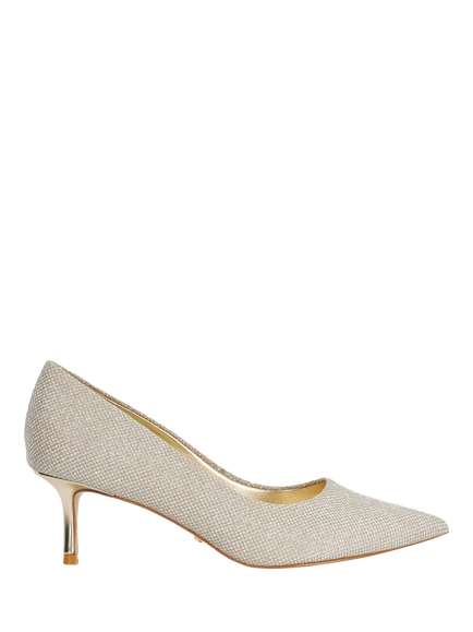 Dune London Wide Fit Achievable Stiletto Heel Court Shoes, Gold, Gold