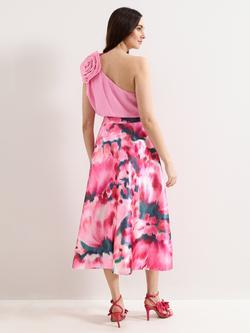 Phase Eight Freyja Floral Midi Skirt, Pink - view 2, Pink