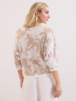 Phase Eight Anais Batwing Jumper, Gold - view 2, Gold