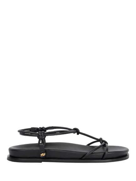 Dune London Launa Knot Strappy Tube Sandal, Black, Black