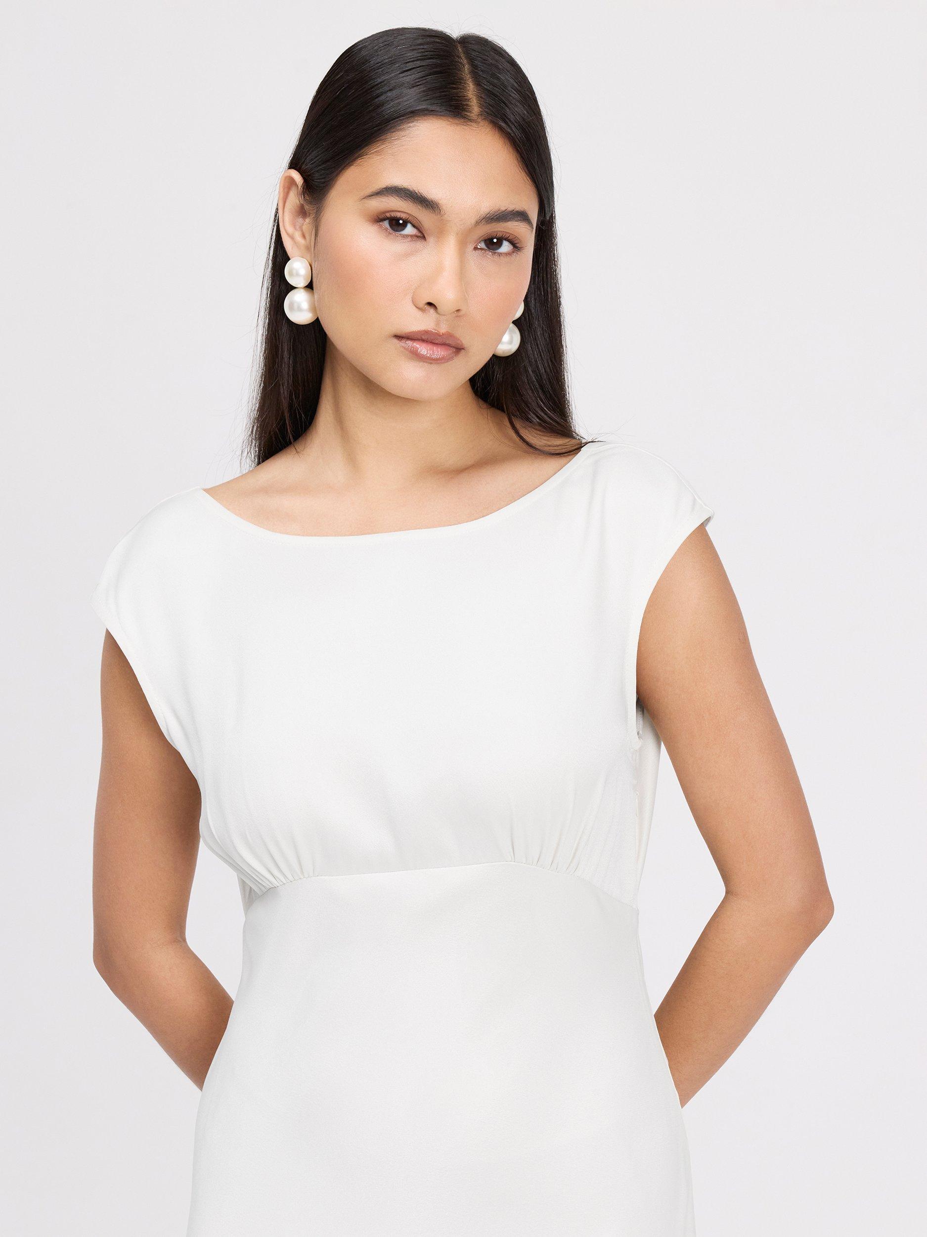 Ghost Octavia Empire Waist Maxi Dress, Ivory